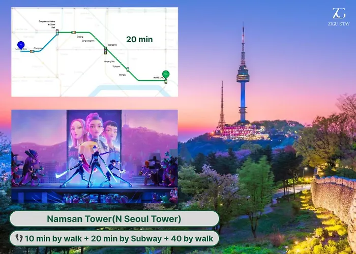 ヴィラ Open Deal! Line 2 And 7 Station Area, Seongsu, Forest, River, Airport Bus 2min *